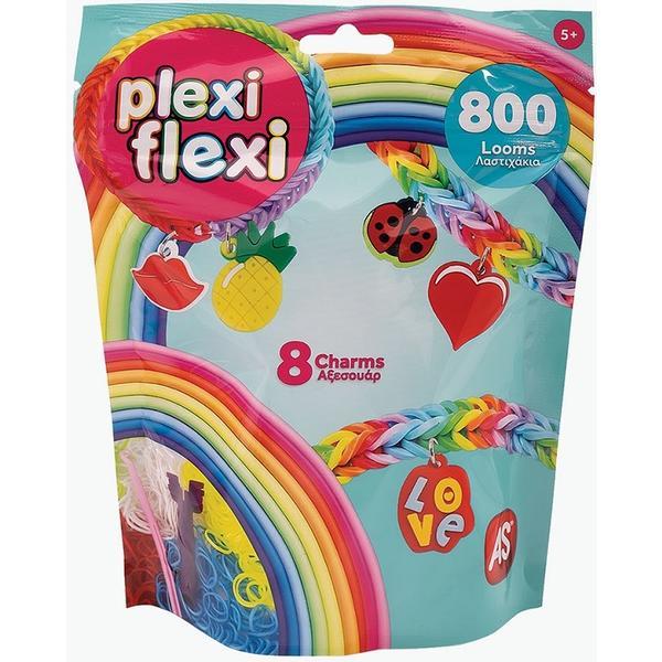 Set Plexi Flexi. 800 elastice din cauciuc si 8 accesorii. Verde