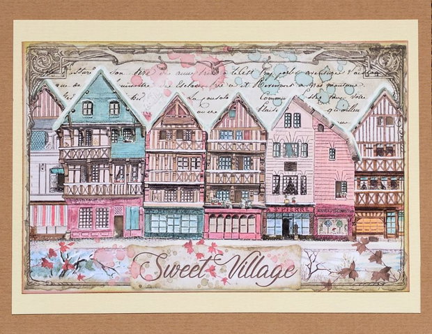 Felicitare: Vintage Christmas- Sweet village