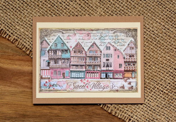 Felicitare: Vintage Christmas- Sweet village