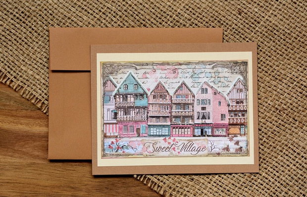 Felicitare: Vintage Christmas- Sweet village