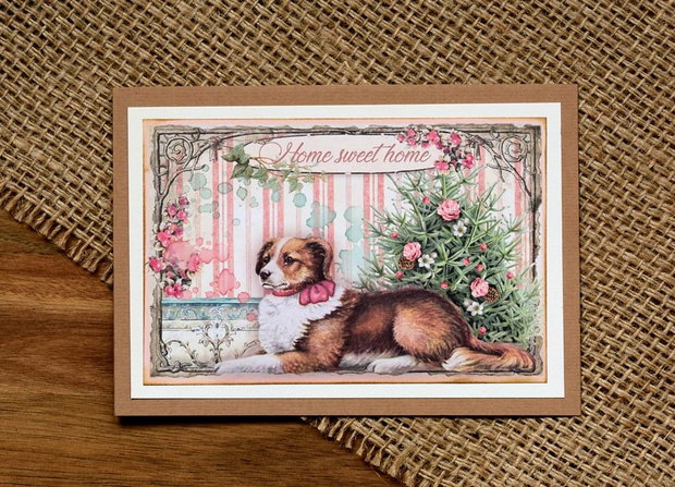Felicitare: Vintage Christmas- Home sweet home
