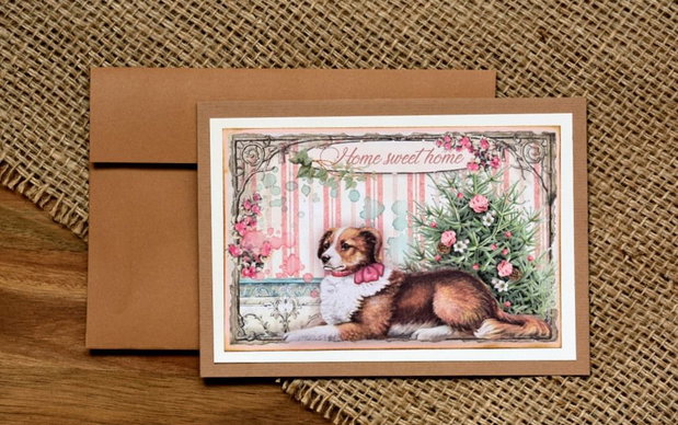 Felicitare: Vintage Christmas- Home sweet home
