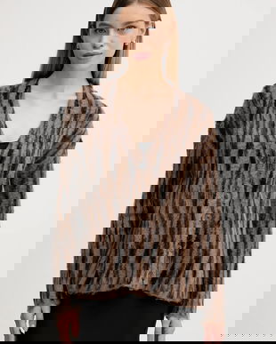 Sisley cardigan cu mohair culoarea maro, 1TQIL602Y