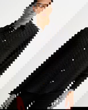 AllSaints cămașă culoarea negru, cu guler clasic, regular, M025SD