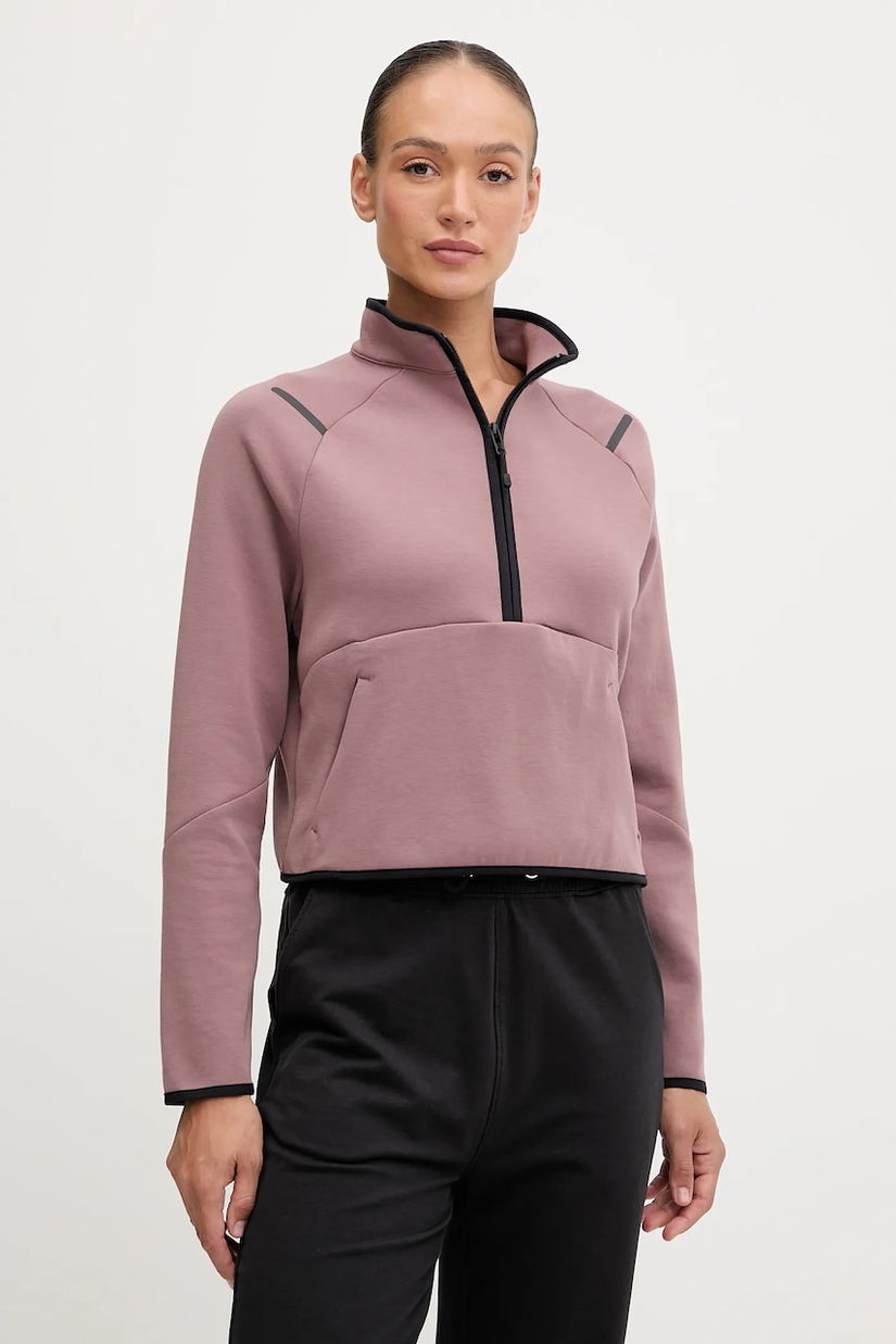 Under Armour bluză Unstoppable culoarea maro, uni, 6003671