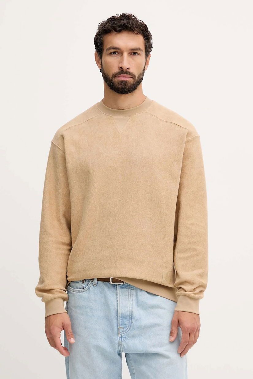 United Colors of Benetton hanorac de bumbac culoarea negru, uni, 3NMEU109T