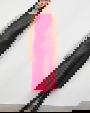 Medicine rochie culoarea rosu, midi, evazati