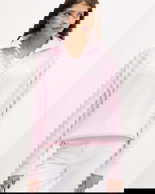 adidas Originals pulover Funnel culoarea roz, cu turtleneck, KS7785