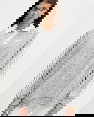 adidas Originals bluză culoarea gri, cu imprimeu, KS7791