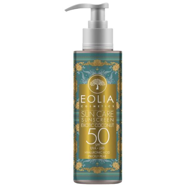Lotiune de Corp cu Protectie Solara SPF50, cu Cocos - Eolia Cosmetics Sun Care Sunscreen Exotic Coconut, 200 ml