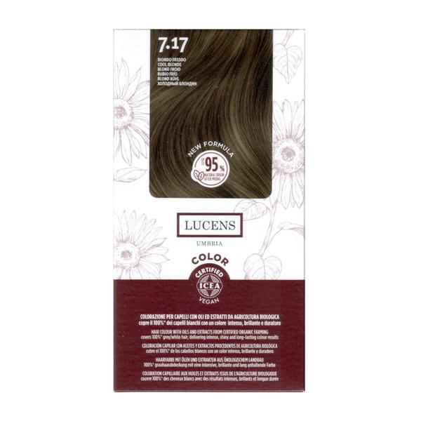 Vopsea de par fara amoniac Blond Rece 7.17 Lucens Umbria, 50 ml
