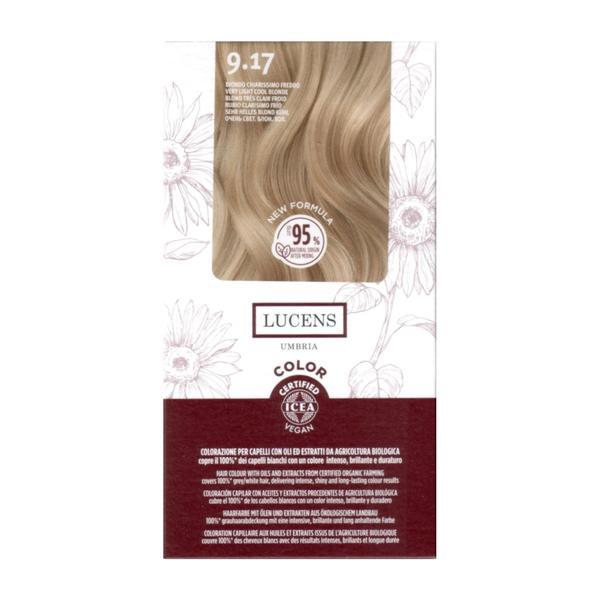 Vopsea de par fara amoniac Blond foarte Deschis Rece 9.17 Lucens Umbria, 50 ml