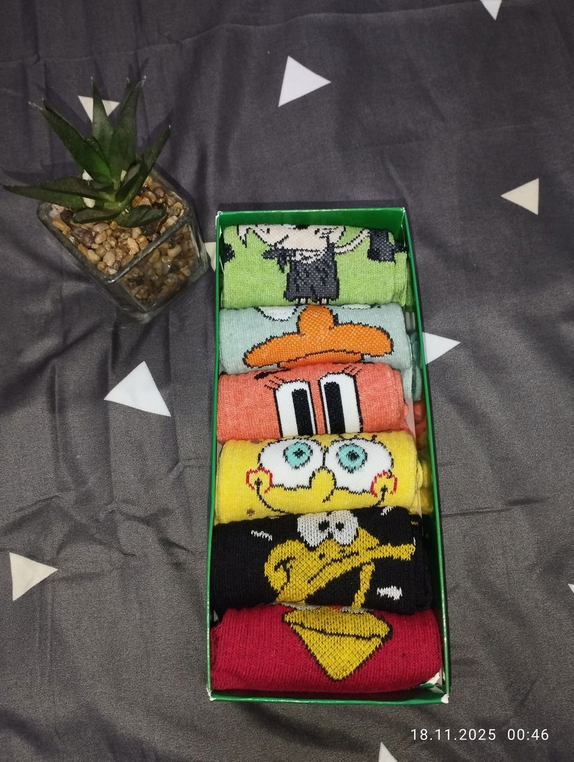 Set șosete colorate cu personaje haioase, unisex