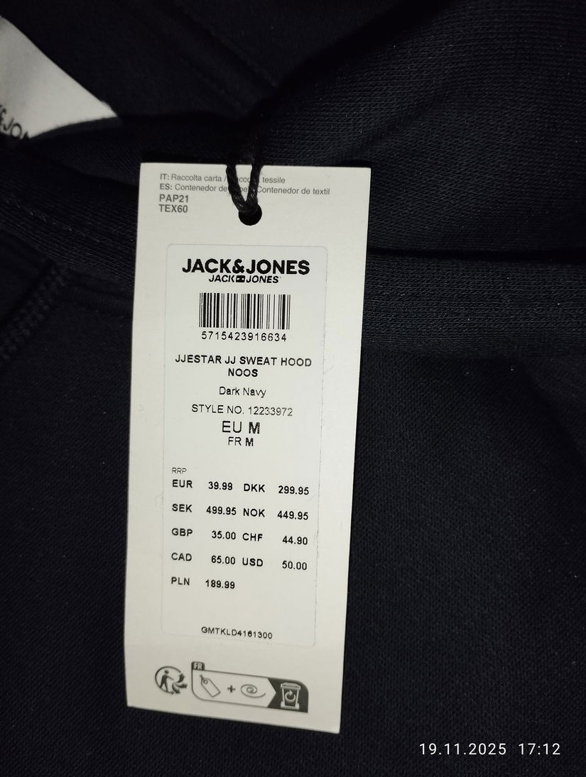 Hanorac original Jack & Jones , M, nou