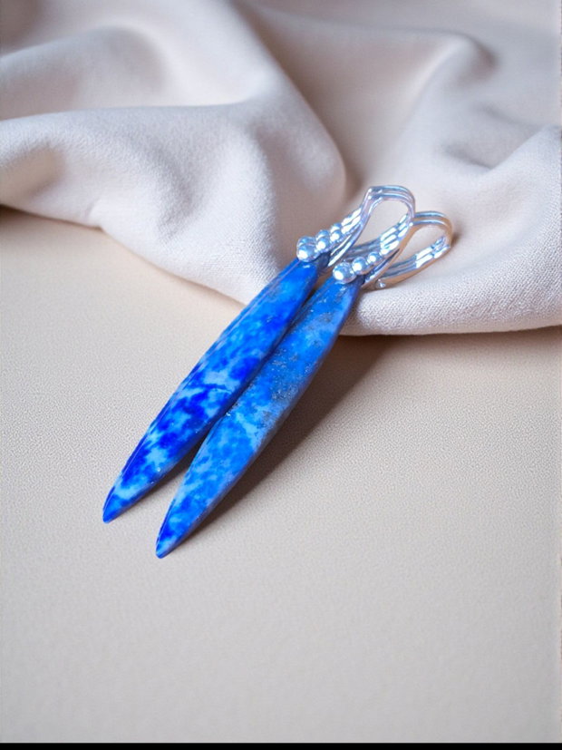 Cercei Argint 925 si lapis lazuli