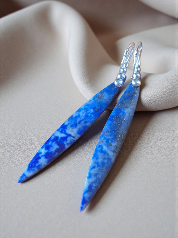 Cercei Argint 925 si lapis lazuli
