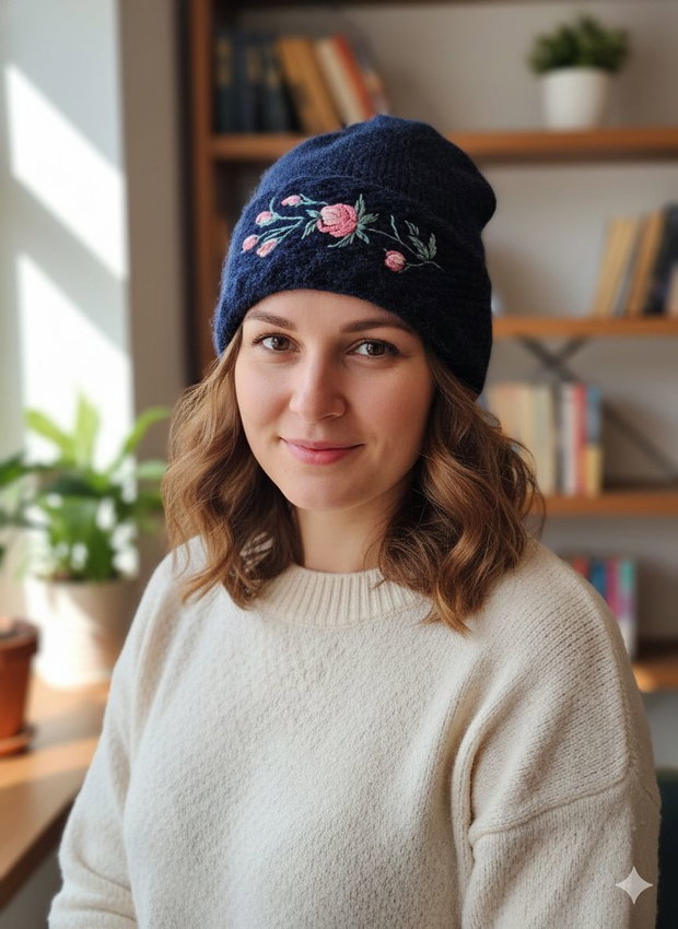 Căciulă handmade bleumaren