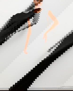 Answear.LAB rochie culoarea negru, maxi, evazati