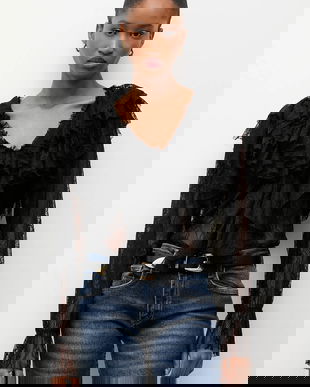 Answear.LAB bluza culoarea negru