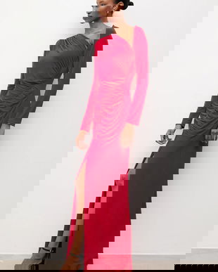 Answear.LAB rochie culoarea rosu, maxi, mulata