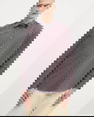 Paul Smith cămașă din bumbac culoarea bordo, cu guler clasic, regular, M1R-901U-T02718