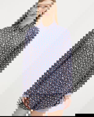 A.P.C. cămașă Chemise Gabrielle culoarea bleumain, cu guler clasic, relaxed, VIALN.F12607