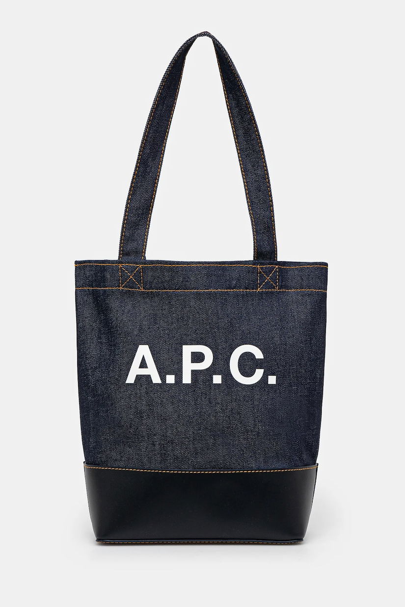 A.P.C. poseta Tote Axel Small culoarea albastru marin, CODDP-M61568