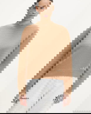 A.P.C. pulover de lana Pull Esther femei, culoarea maro, WVBDK-F23373