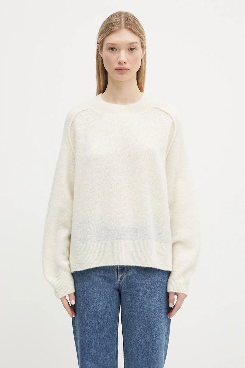 A.P.C. pulover Pull Naomie culoarea bej, WPABE.F23283