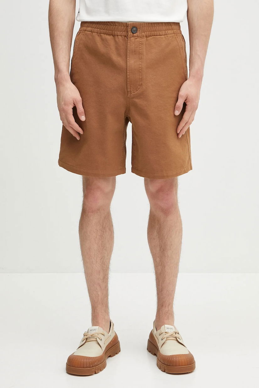 A.P.C. pantaloni scurți jeans Short Norris culoarea maro, COGBJ.H10186