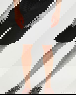 A.P.C. pantaloni scurți jeans Short Norris culoarea negru, COGBJ.H10186