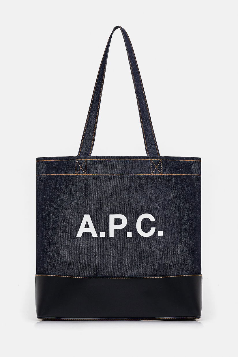 A.P.C. geantă Tote Axel E W culoarea bleumarin, CODDP.M61917
