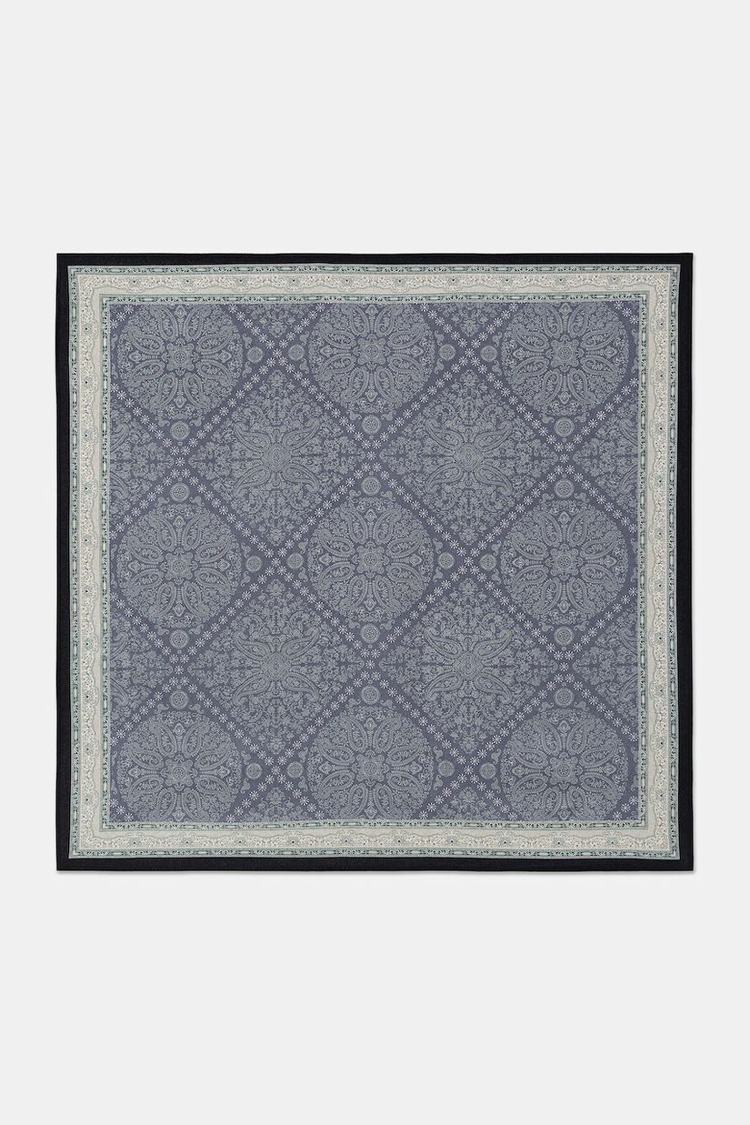 Answear.LAB esarfa de matase culoarea albastru marin, modelator