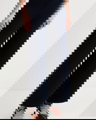 United Colors of Benetton pantaloni de trening culoarea albastru marin, cu imprimeu, 17Q3DF013