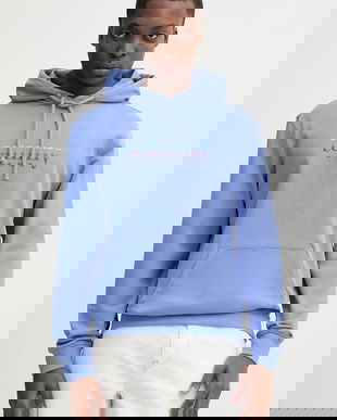 Tommy Jeans hanorac de bumbac culoarea violet, cu glugă, uni, DM0DM22642