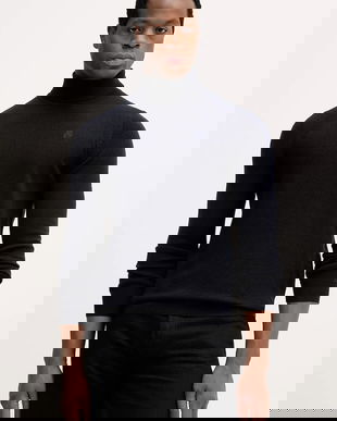 Karl Lagerfeld pulover de lână culoarea maro, light, cu guler, 554399.655058