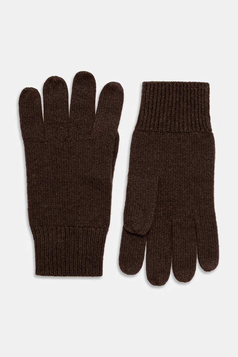 FROM FUTURE mănuși de cașmir culoarea maro, AGA00837