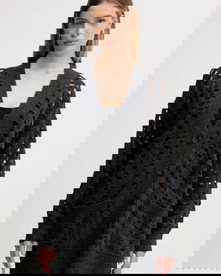 Sisley cardigan din amestec de lână culoarea gri, călduros, 1UFLL602W