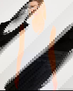 Sisley bluză culoarea negru, uni, 1H7PMH00K