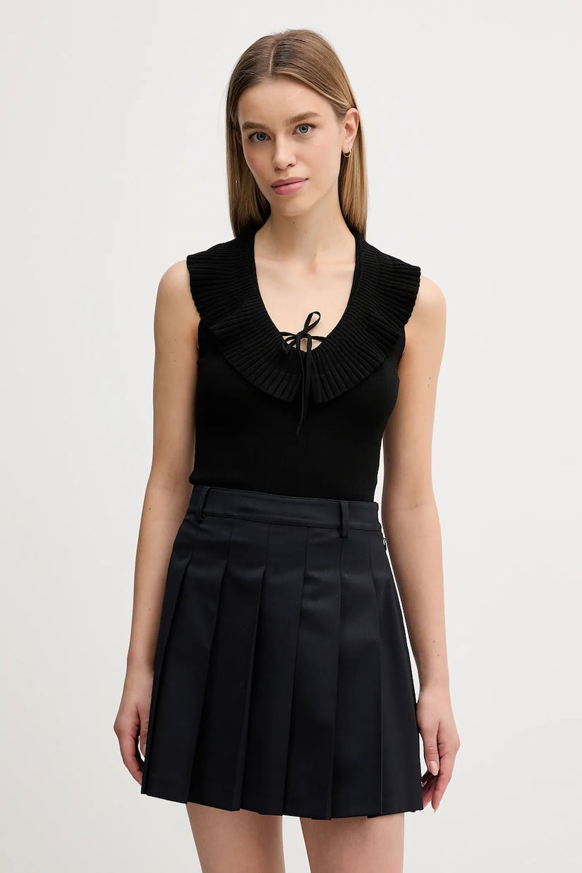 Sisley bluză culoarea negru, uni, 1H7PMH00K