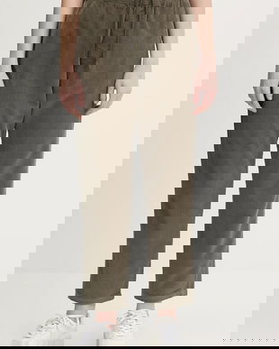 United Colors of Benetton pantaloni de catifea cord culoarea verde, 4H1KUF04Y