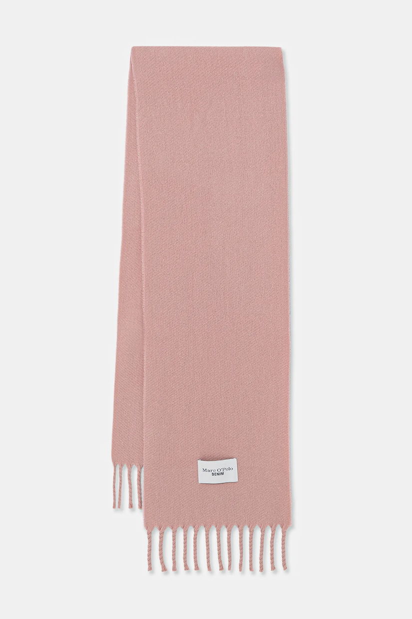 Marc O'Polo eșarfă de lână culoarea roz, uni, 5000007136