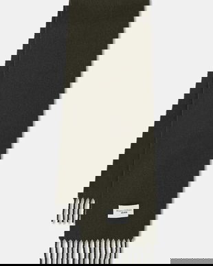 Marc O'Polo eșarfă de lână culoarea verde, uni, 5000007136