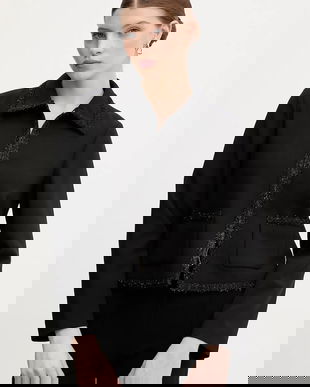 Joop! sacou culoarea negru, un singur rând de nasturi, uni, 30100109