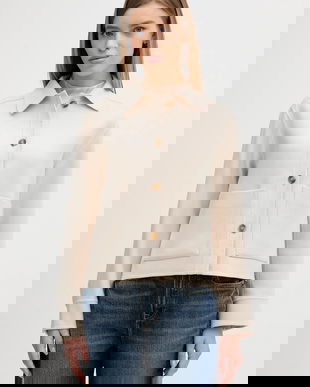 Barbour cămașă din amestec de lână Ashdon culoarea bej, cu guler clasic, regular, LOS0082