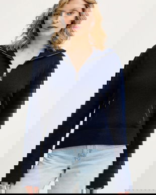 Victoria Beckham pulover de lână culoarea bleumarin, 1126KJU006866A