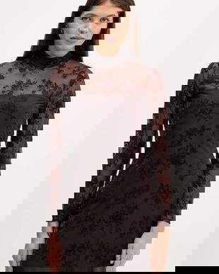 Abercrombie & Fitch rochie culoarea maro, mini, evazați, KI159-6360-404