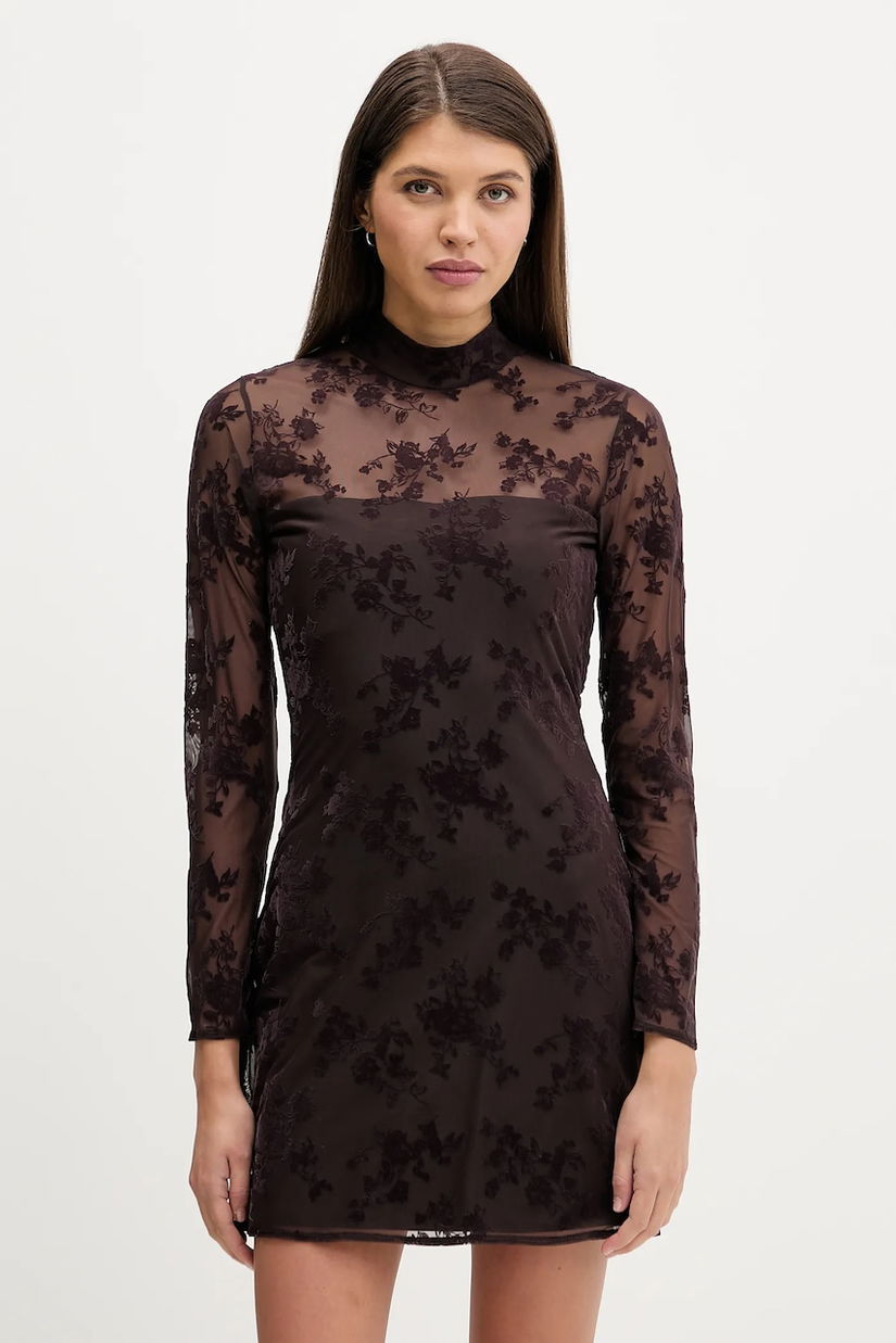 Abercrombie & Fitch rochie culoarea maro, mini, evazați, KI159-6360-404