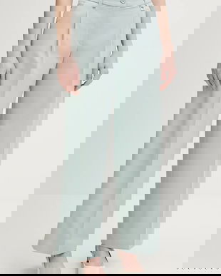 Joop! pantaloni culoarea turcoaz, lat, medium waist, 30100443