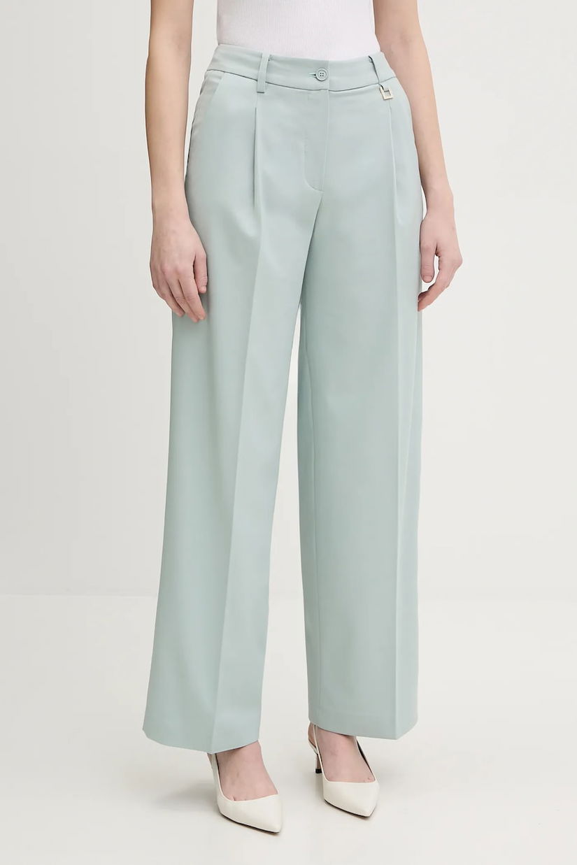 Joop! pantaloni culoarea turcoaz, lat, medium waist, 30100443